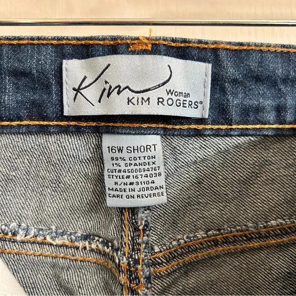 Kim Rogers 5 Pocket Easy Fit Jeans Blue Denim Women’s Size 18W Short - Picture 4 of 6